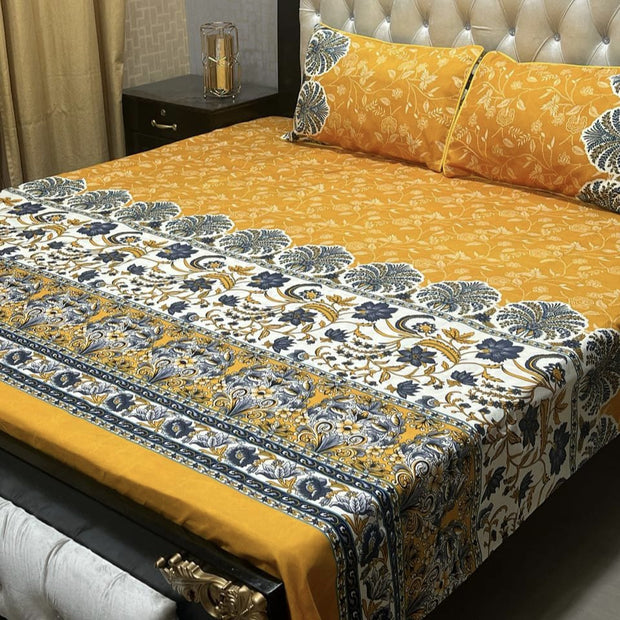 Luvoza Cotton Bed Sheet - King - 3pcs - CSB235