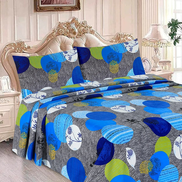 Luvoza Cotton Satin Bed Sheet - King - 3pcs - CSB285