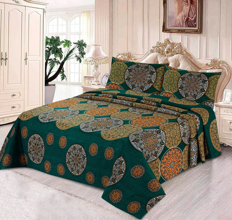 Luvoza Cotton Bed Sheet - King - 3pcs - CSB321A