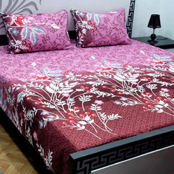 Luvoza Cotton Satin Bed Sheet - King - 3pcs - CSB337