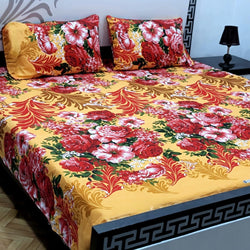 Luvoza Cotton Satin Bed Sheet - King - 3pcs - CSB358