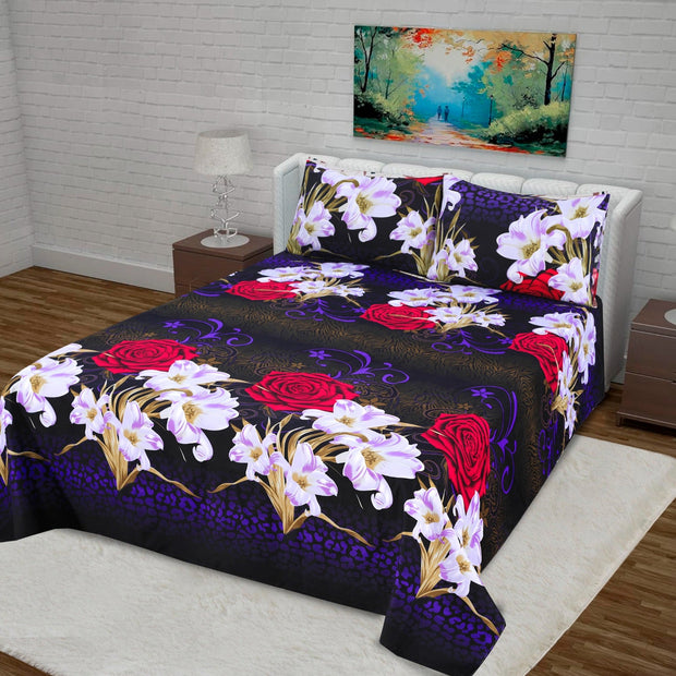 Luvoza Cotton Bed Sheet - King - 3pcs - CSB374