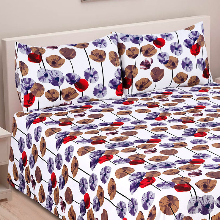 Luvoza Cotton Bed Sheet - King - 3pcs - CSB375