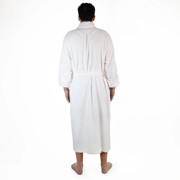 Unisex Cotton Bath Robe - White - UBR01