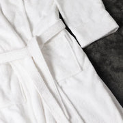 Unisex Cotton Bath Robe - White - UBR01