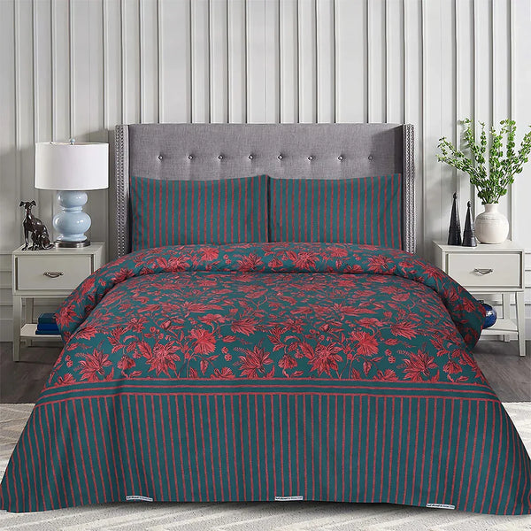 Alteza Cotton Bed Sheet - King - 3pcs - ABS683