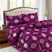 Bryiq Velvet Bridal Quilt Set - 10pcs - Purple - BVQ04