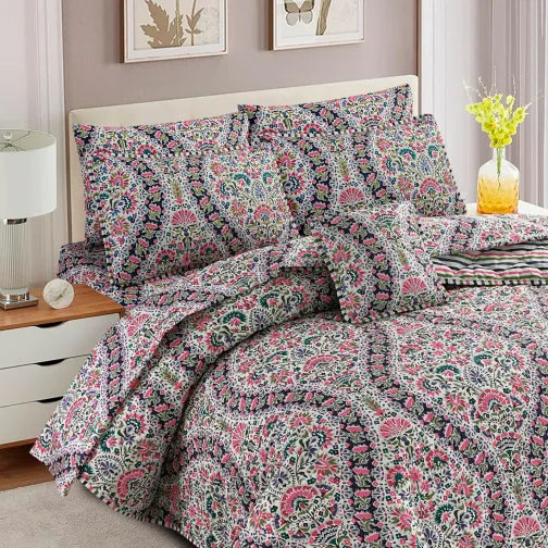 Cotton Comforter Set - 7pcs - HTP3059