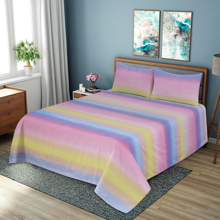 Divine Pure Cotton Bed Sheet - King - 3pcs - DBS158