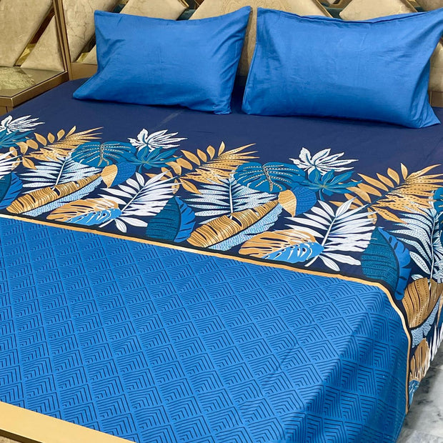 Divine Pure Cotton Bed Sheet - King - 3pcs - DBS180