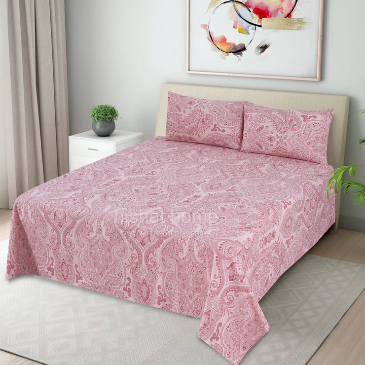 Divine Pure Cotton Bed Sheet - King - 3pcs - DBS193