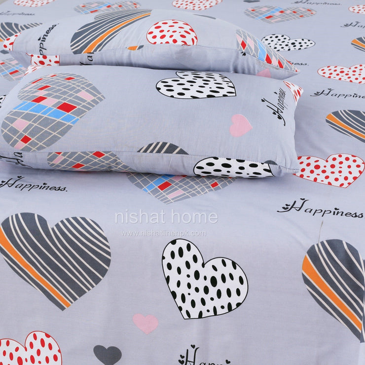 Divine Pure Cotton Bed Sheet - King - 3pcs - DBS198