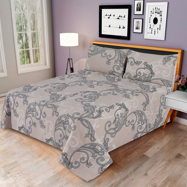 Divine Pure Cotton Bed Sheet - King - 3pcs - DBS207