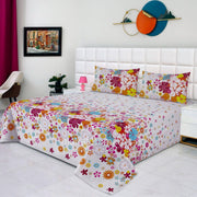 Divine Pure Cotton Bed Sheet - King - 3pcs - DBS215