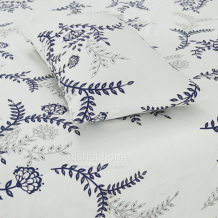 Divine Pure Cotton Bed Sheet - King - 3pcs - DBS219