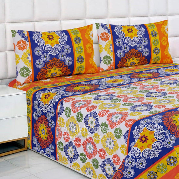 Divine Pure Cotton Bed Sheet - King - 3pcs - DBS220