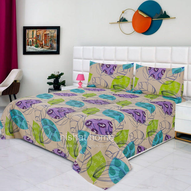 Divine Pure Cotton Bed Sheet - King - 3pcs - DBS222