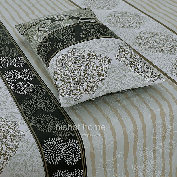 Divine Pure Cotton Bed Sheet - King - 3pcs - DBS225