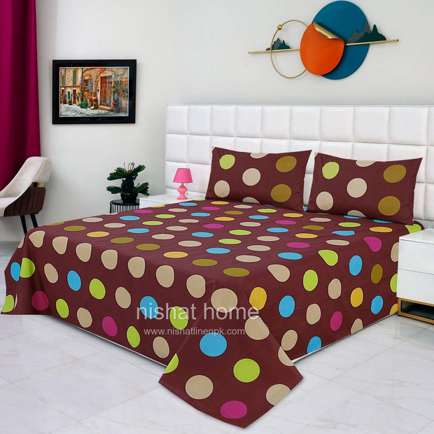 Divine Pure Cotton Bed Sheet - King - 3pcs - DBS229