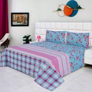 Divine Pure Cotton Bed Sheet - King - 3pcs - DBS230