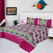 Divine Pure Cotton Bed Sheet - King - 3pcs - DBS232