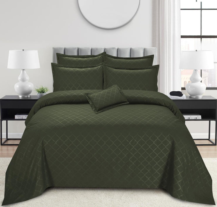 Pearl Pure Cotton Bed Sheet - Basil - King - 4pcs - PMC20