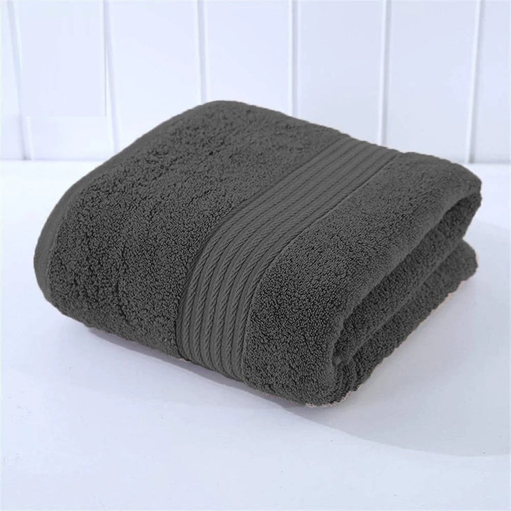 Export Quality Pure Cotton Bath Towel - Grey - ET01