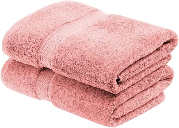 Export Quality Pure Cotton Bath Towel - Rose - ET09