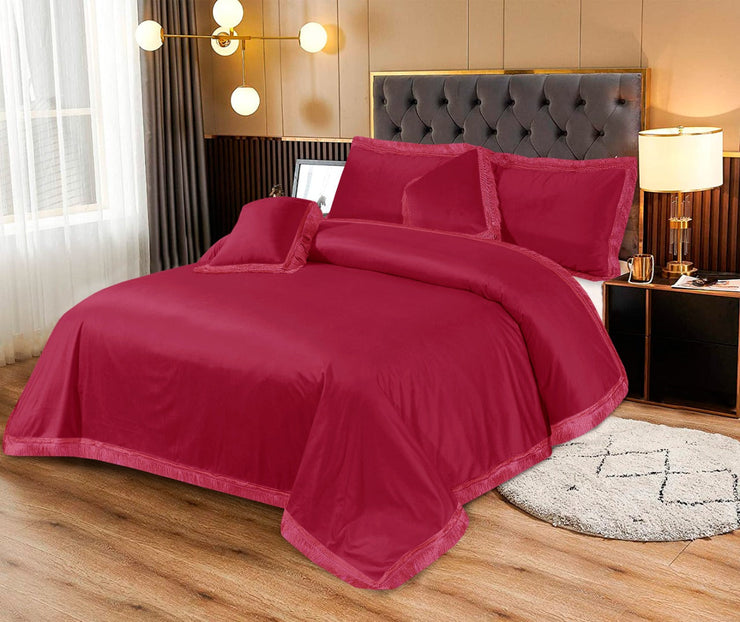 Mardian Bridal Velvet Bed Sheet Set - 5pcs - MVB05