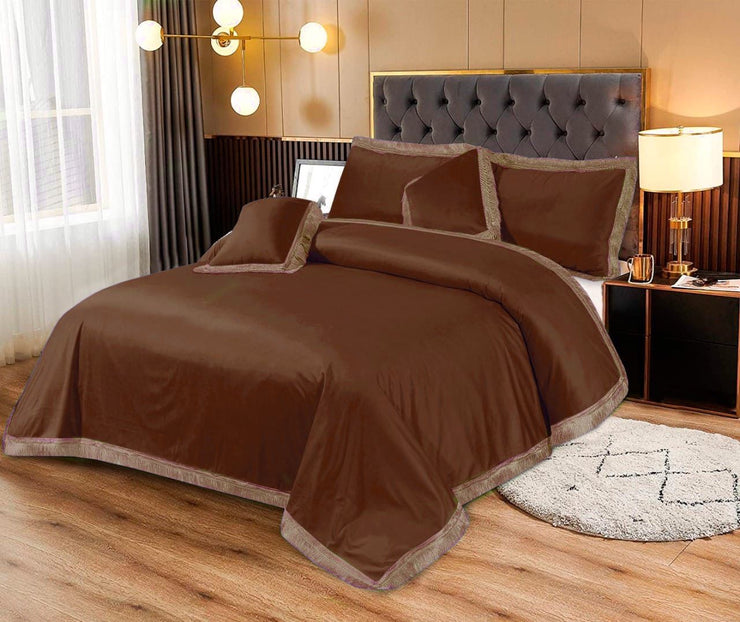 Mardian Bridal Velvet Bed Sheet Set - 5pcs - MVB13