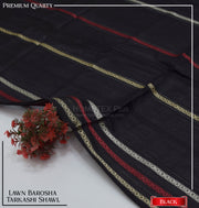 Women Lawn Barosha Shawl - Black - WLS03