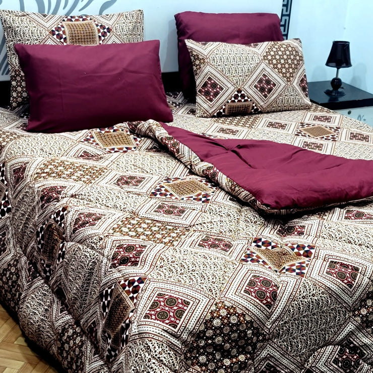 Luvoza Cotton Winter Quilt Set - Razai Set - 6pcs - LQS09