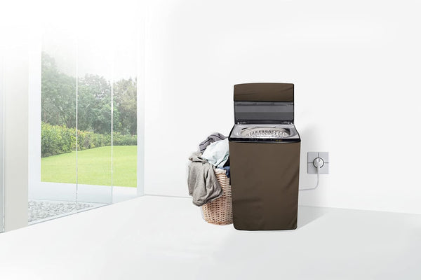 Waterproof Washing Machine Cover - Top Load - Brown - TLC11